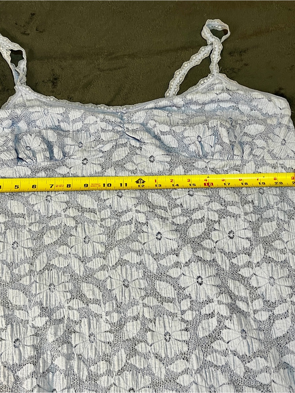 Aerie Off Shore Lace Sheer Blue Mesh Nightie Indie Sleaze Festival Mini Dress XL - Picture 12 of 14